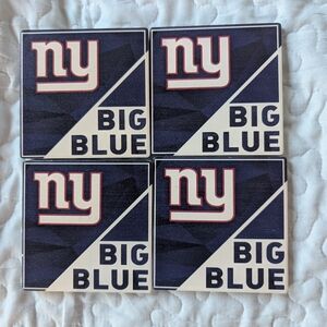 NY Giants "Big Blue" Ceramic Coasters - Set of 4